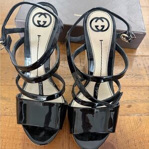 Gucci Black Patent Leather Heels